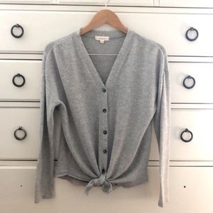 Heather Gray Flannel Waffle Button-up Top Size Kids, XL